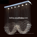 Modern Design Rectangular Rain Drop Factory Wholesale Small Crystal Chandelier Lamp